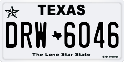 TX license plate DRW6046