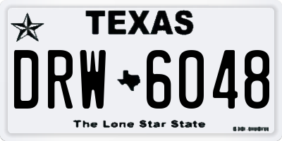 TX license plate DRW6048