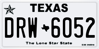 TX license plate DRW6052