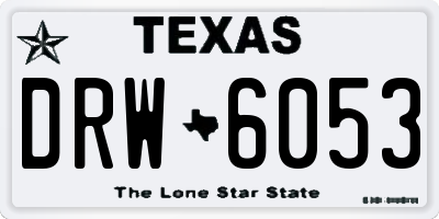 TX license plate DRW6053