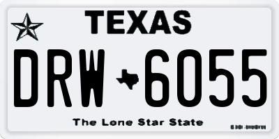 TX license plate DRW6055