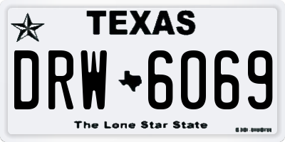 TX license plate DRW6069
