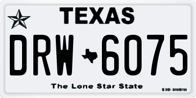TX license plate DRW6075