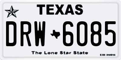 TX license plate DRW6085