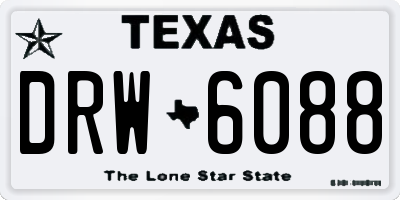 TX license plate DRW6088