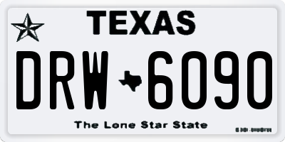 TX license plate DRW6090