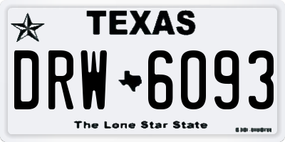 TX license plate DRW6093