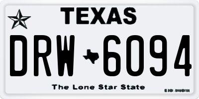 TX license plate DRW6094