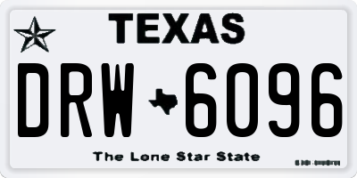 TX license plate DRW6096