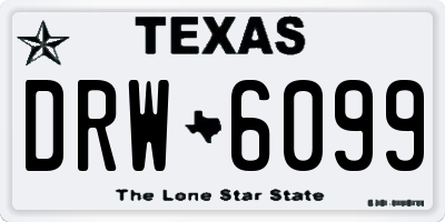 TX license plate DRW6099