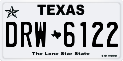 TX license plate DRW6122
