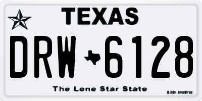 TX license plate DRW6128