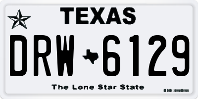 TX license plate DRW6129