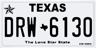 TX license plate DRW6130