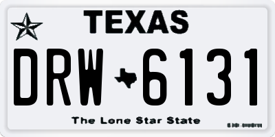 TX license plate DRW6131