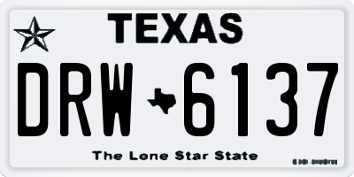 TX license plate DRW6137