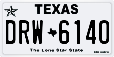 TX license plate DRW6140