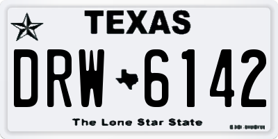 TX license plate DRW6142