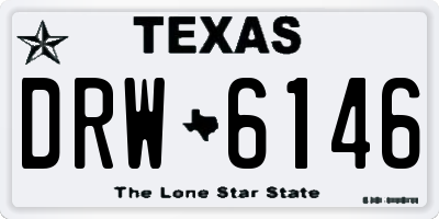 TX license plate DRW6146
