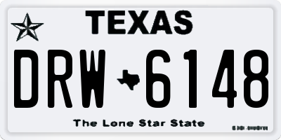 TX license plate DRW6148
