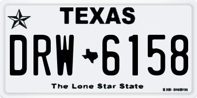 TX license plate DRW6158