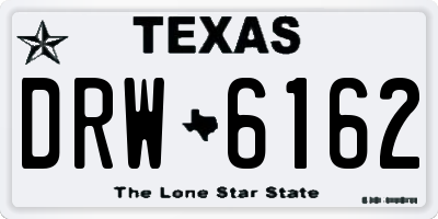TX license plate DRW6162