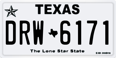 TX license plate DRW6171