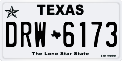 TX license plate DRW6173