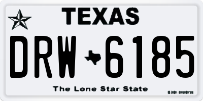 TX license plate DRW6185