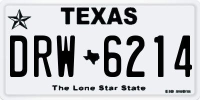 TX license plate DRW6214