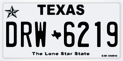 TX license plate DRW6219