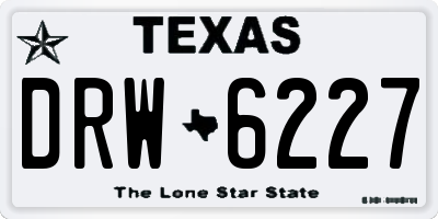 TX license plate DRW6227