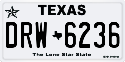 TX license plate DRW6236