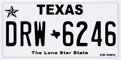 TX license plate DRW6246