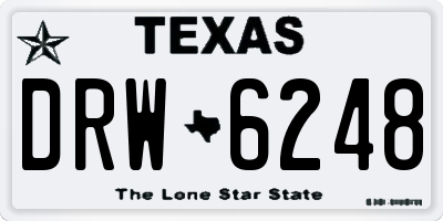 TX license plate DRW6248