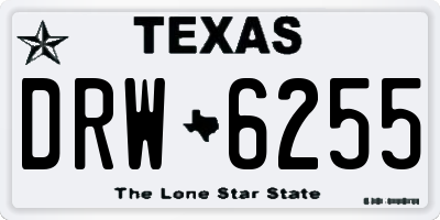 TX license plate DRW6255