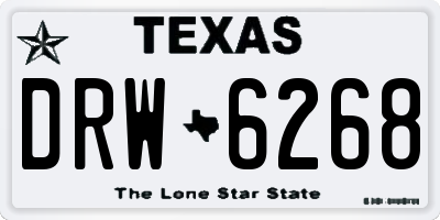 TX license plate DRW6268