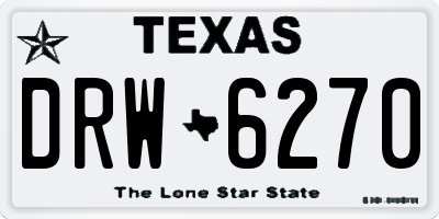 TX license plate DRW6270
