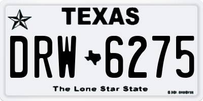 TX license plate DRW6275
