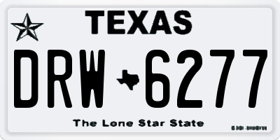 TX license plate DRW6277