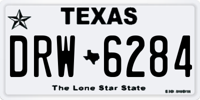 TX license plate DRW6284