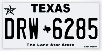 TX license plate DRW6285