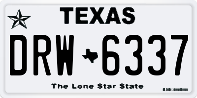 TX license plate DRW6337