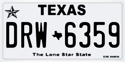 TX license plate DRW6359