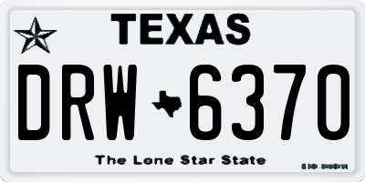TX license plate DRW6370