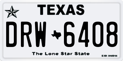TX license plate DRW6408