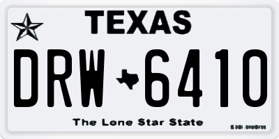 TX license plate DRW6410