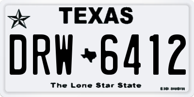 TX license plate DRW6412