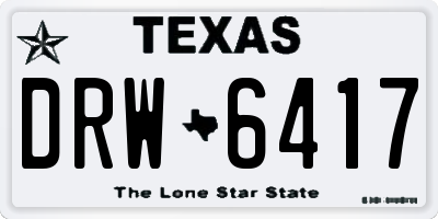 TX license plate DRW6417