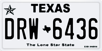 TX license plate DRW6436